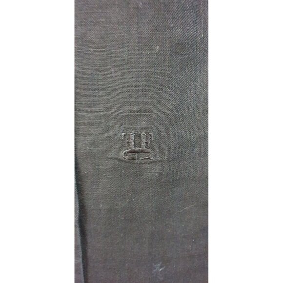 Gianfranco Ferre Vintage Black Shirt, 100% lino Long Sleeves Button Blouse - Picture 8 of 15